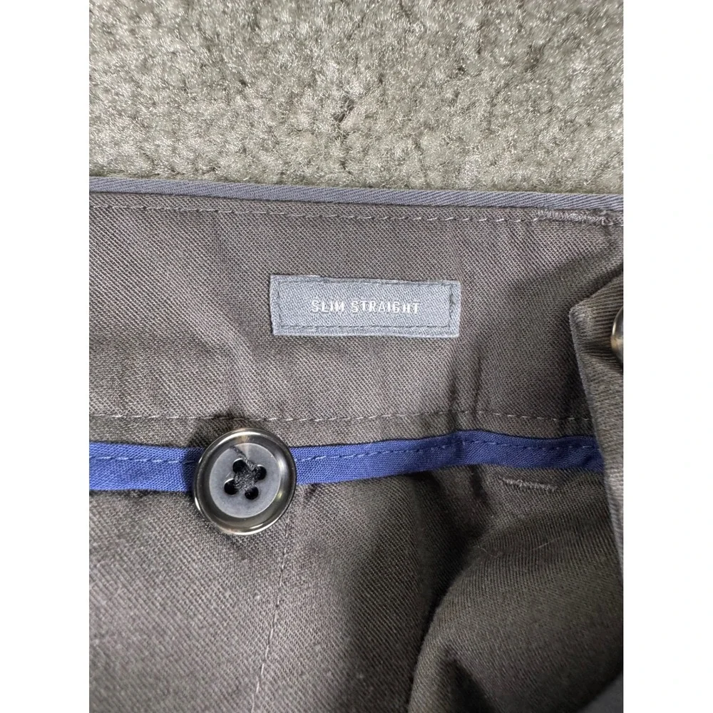 Bonobos Friday Chinos Grey Slim Straight 100% Cotton Pants Mens 33x30